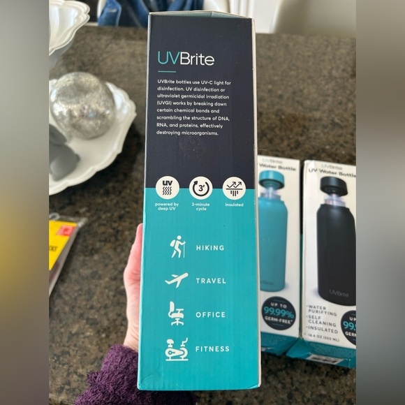 UVBrite Self-Cleaning and Water-Purifying Bottle 18.6 Oz New In Box (One) - Picture 11 of 12
